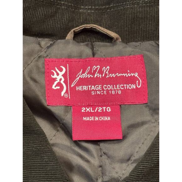 XXL John Browning Heritage Collection Denning Quilted Shirt Jacket Brown Hunting - Picture 4 of 11